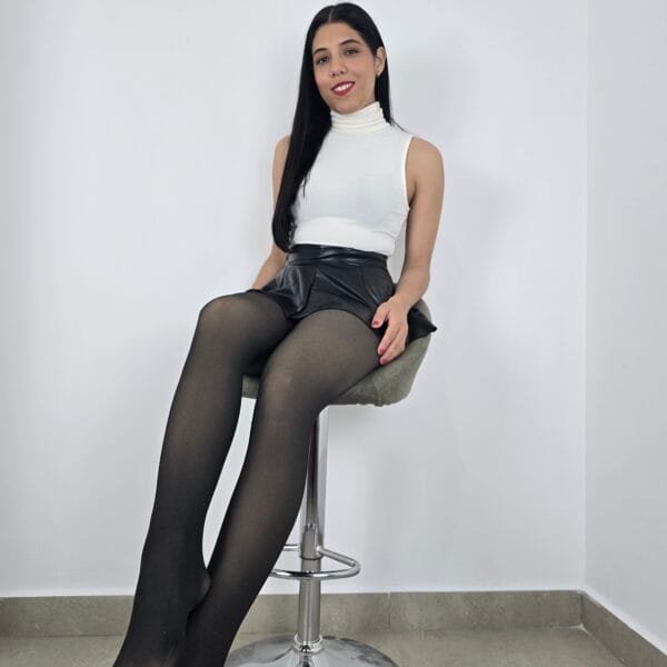 Pantimedias afelpadas negras