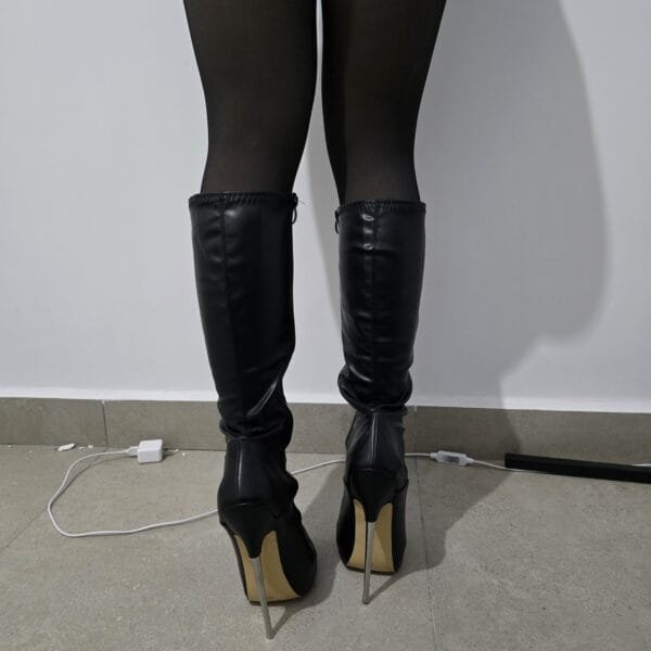 botas hasta la rodilla de tacón de Metal de 18cm - Image 5