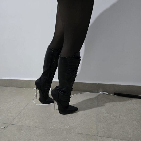 botas hasta la rodilla de tacón de Metal de 18cm - Image 4